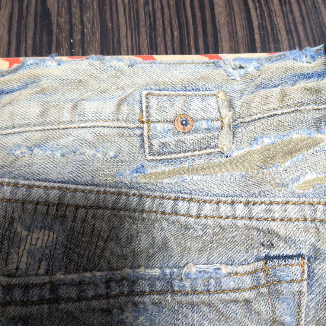 レア未使用タグ付きDenim&Supply ダメージ加工デニム