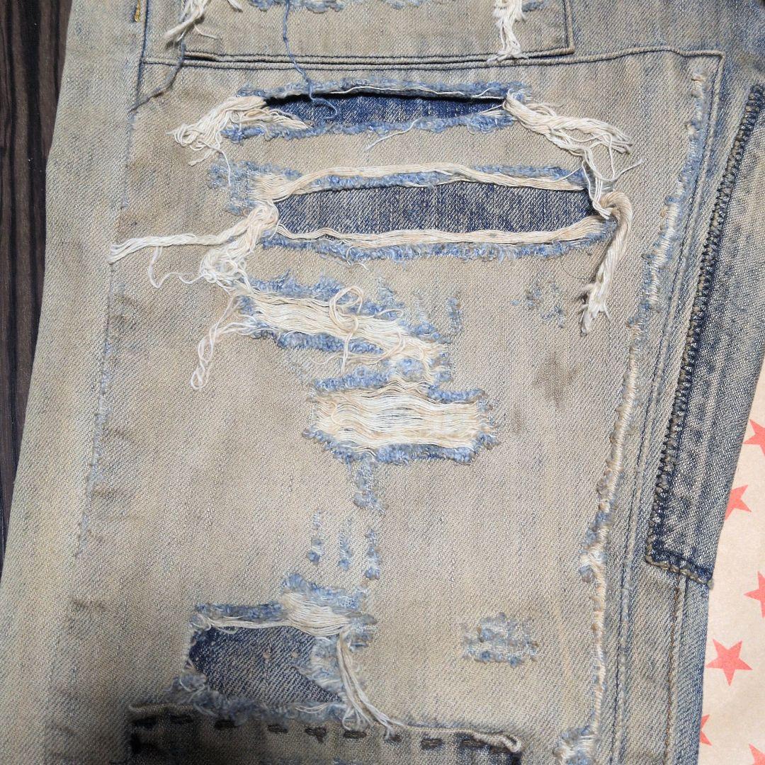 レア未使用タグ付きDenim&Supply ダメージ加工デニム