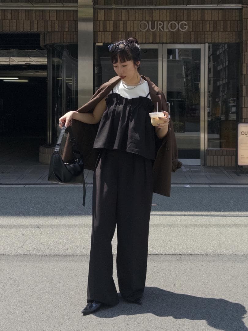 新品 CAPRICIEUX LE'MAGE オールシーズン◎ タックフレアキャミ