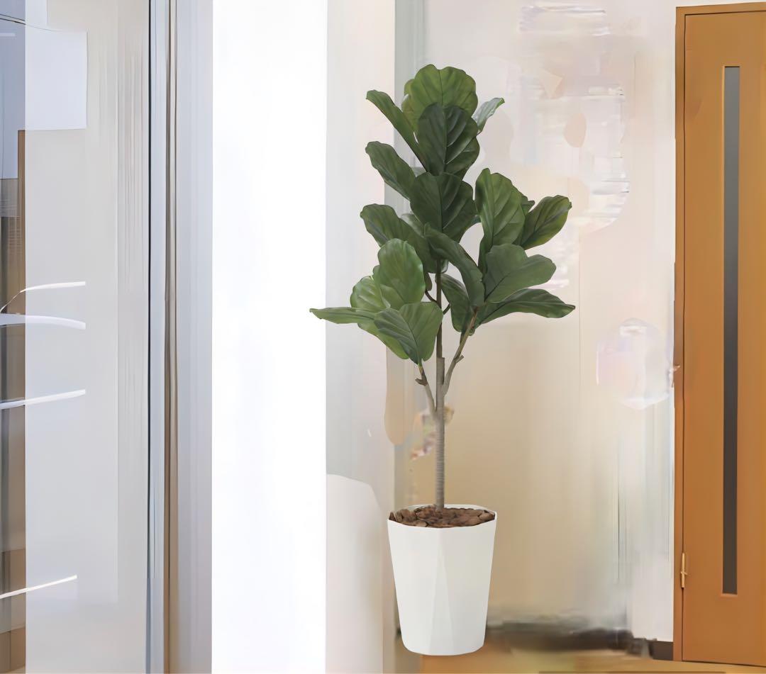 光触媒　人工観葉植物　ウォールグリーン　フェイクグリーン　カシワバゴム1.25