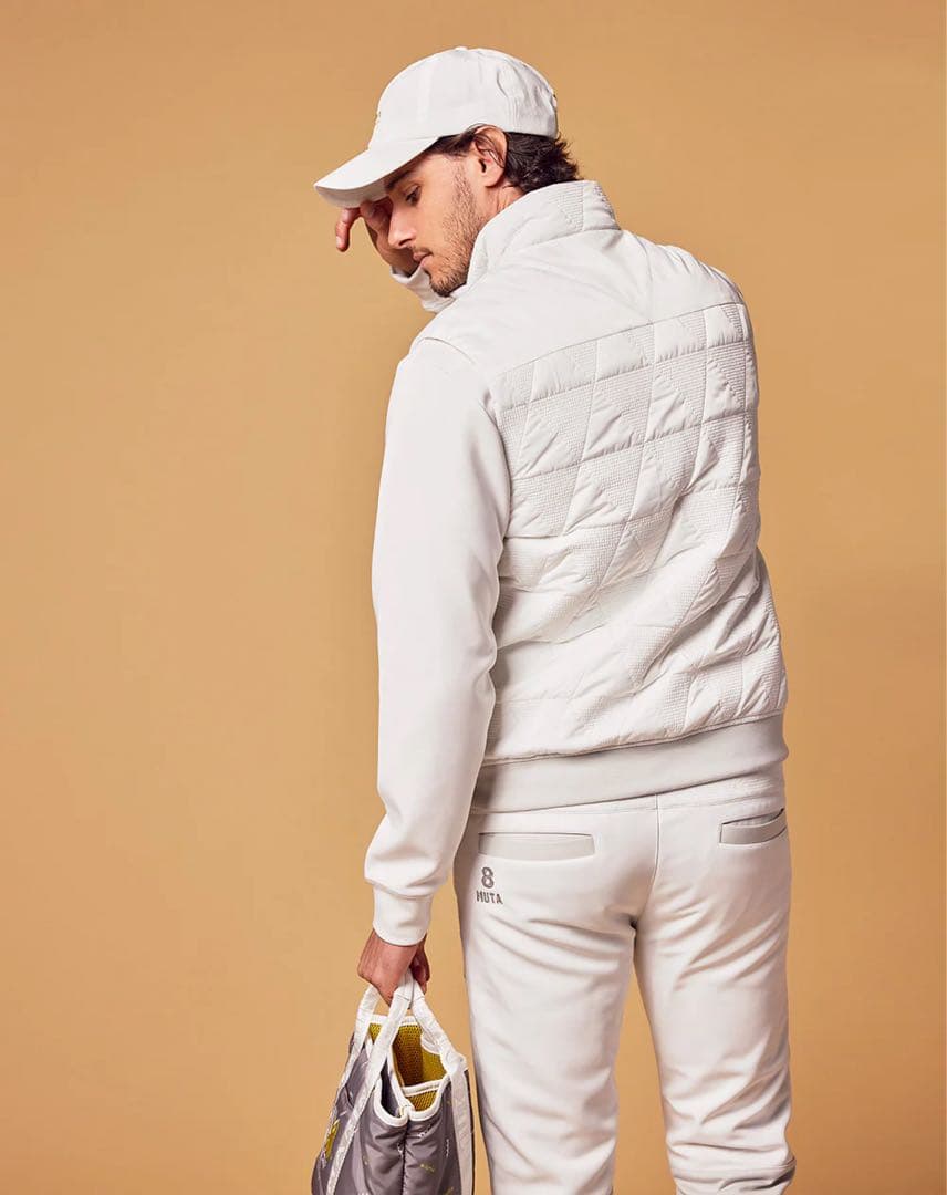 新品　muta MARINE ジオメトリック　キルティング　ダウンベスト