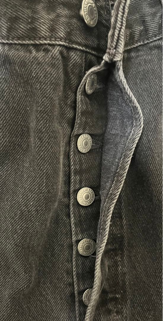 【希少】(90’s)USA製 リーバイス 501 先染め ブラックデニム W38