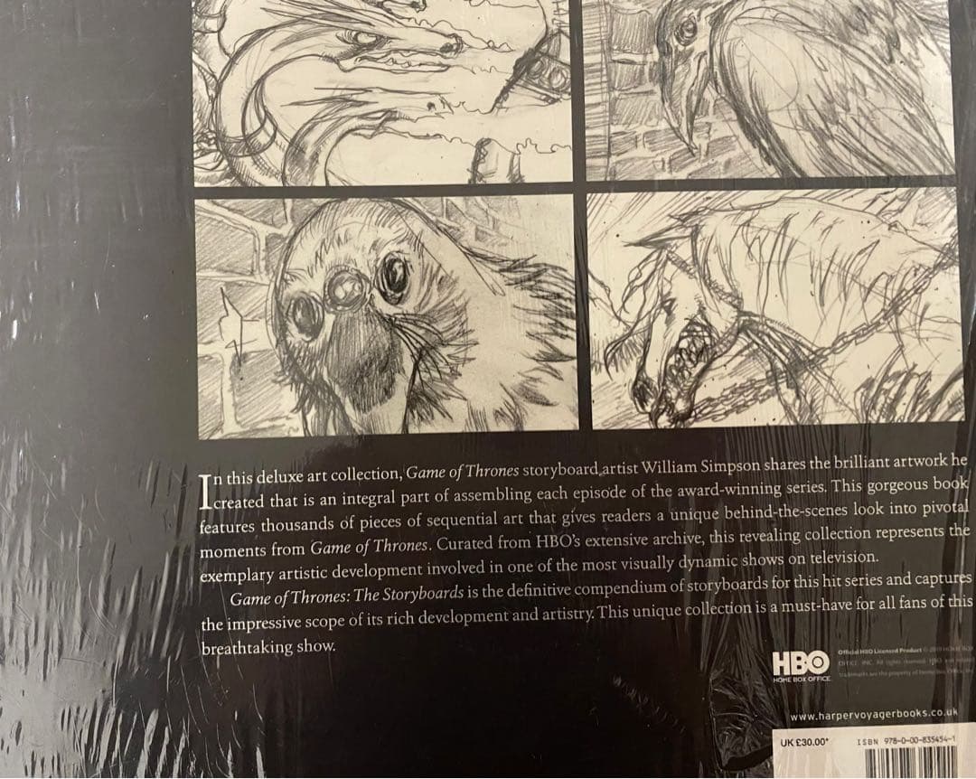 ゲームオブスローンズ Storyboards 洋書 ハードカバー