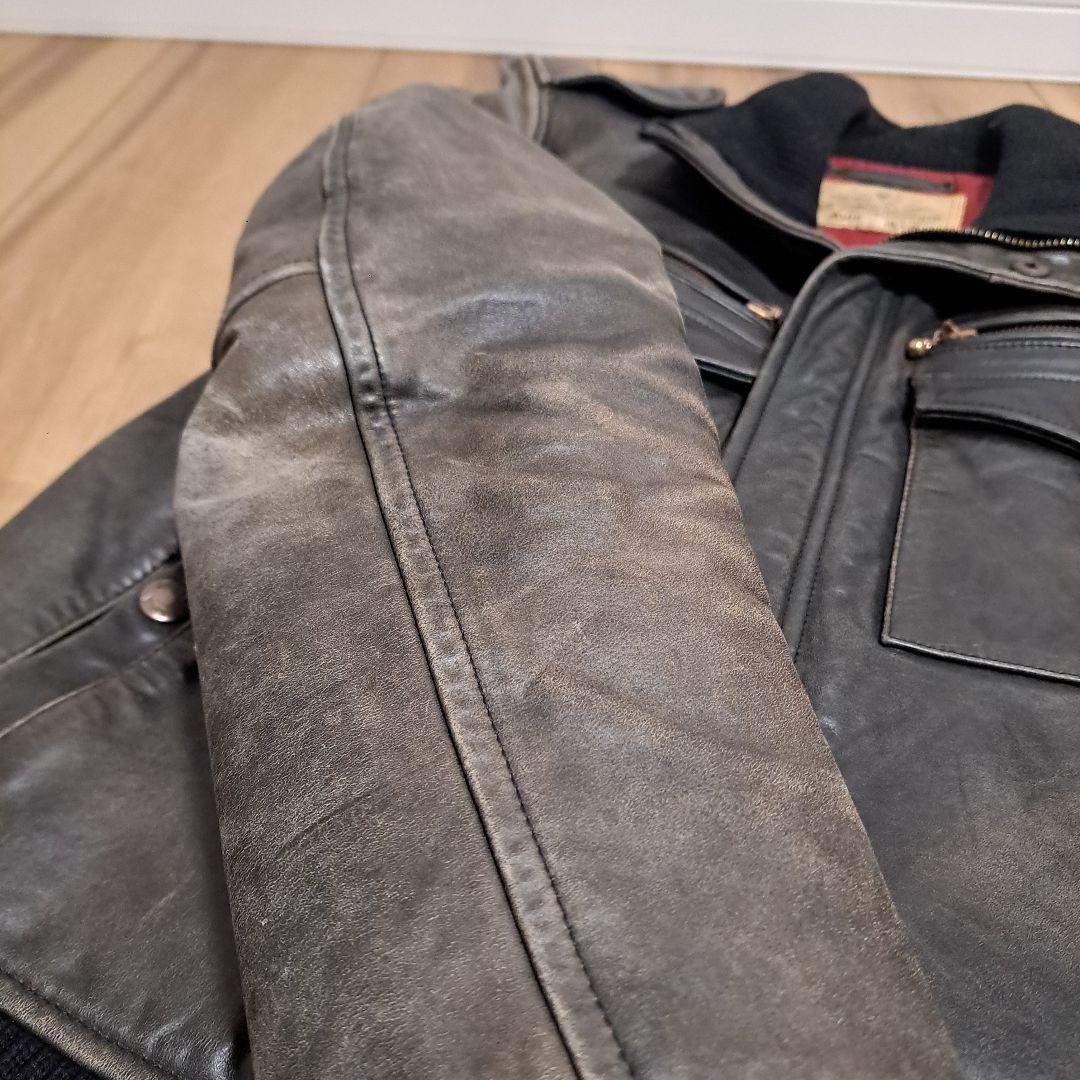 AVIREX レザーライダースジャケット Mサイズ 黒