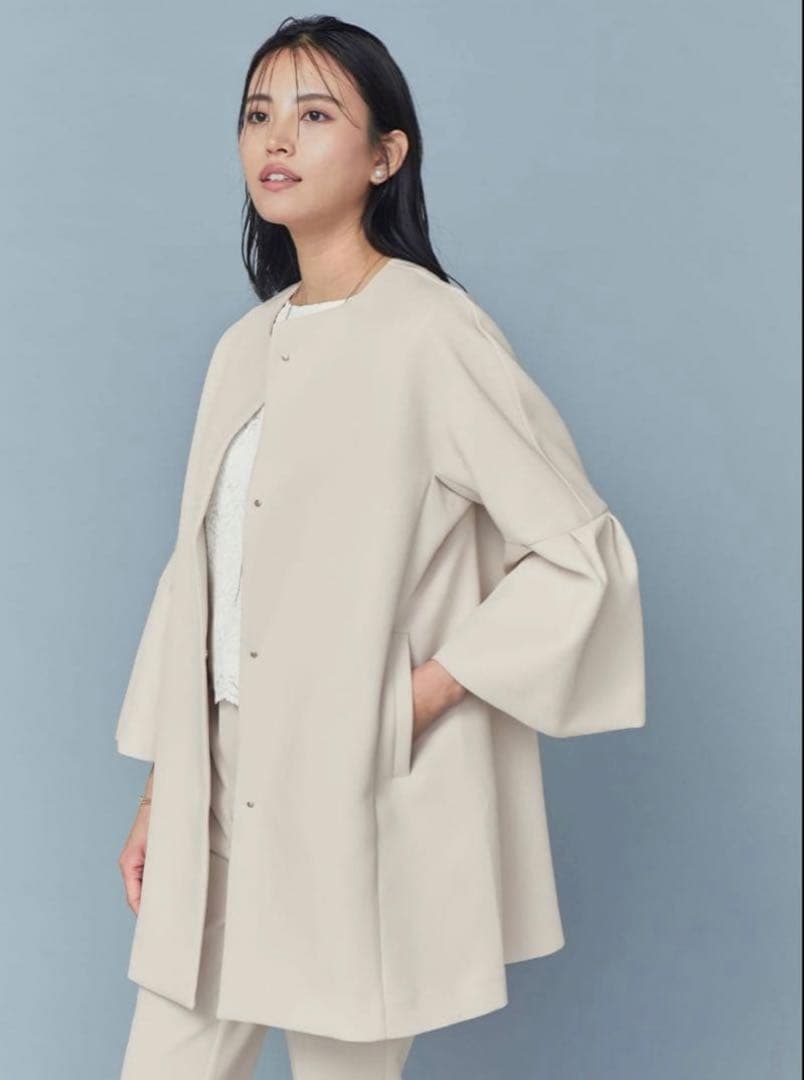 OPAQUE.CLIP フレアスリーブミドルコート　セレモニー　オペーク