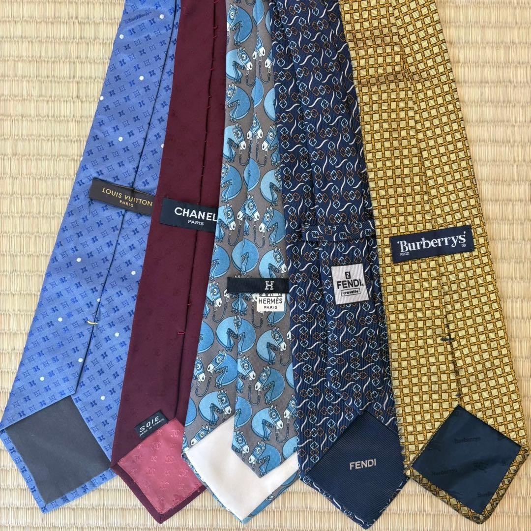 ハイブランドネクタイ 50本セット 全てシルク ヴィトン エルメス まとめ売り