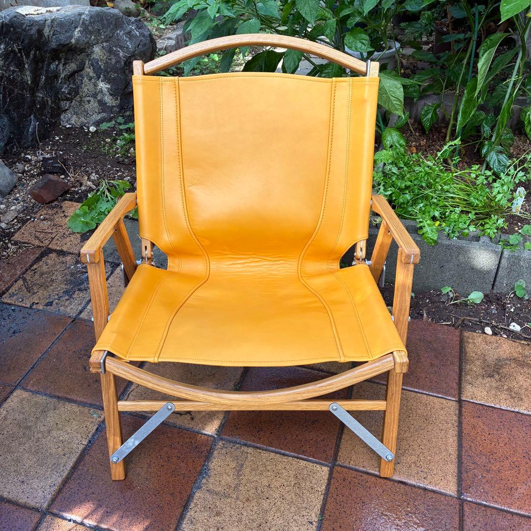 カーミットチェア用　張り替えレザーシート【一体型・イエロー】