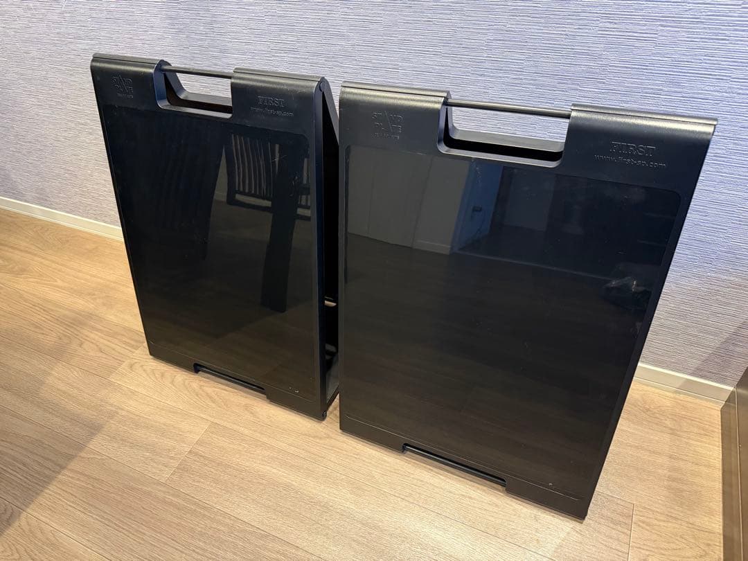 【2個セット】両面 店舗看板 スタンドプレート 黒 折りたたみ式