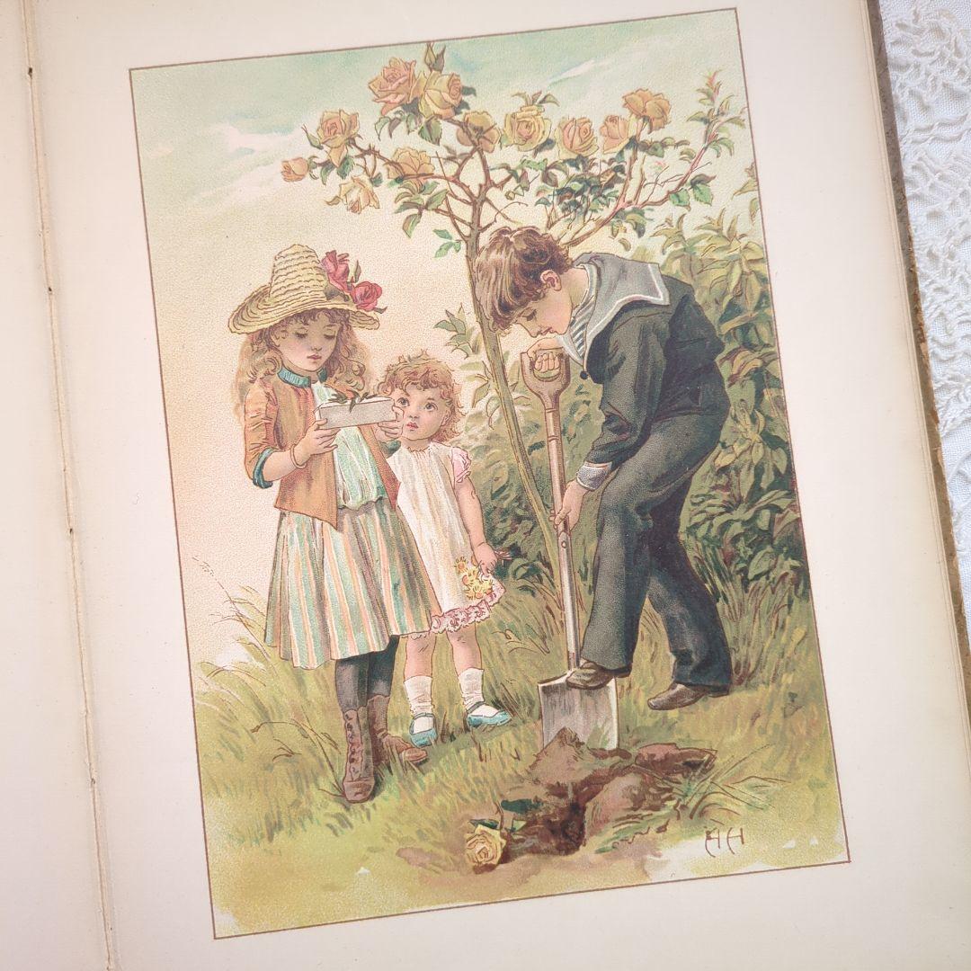 稀少1887アンティーク絵本 洋書古書 児童書 ヴィクトリアン ヴンテージ