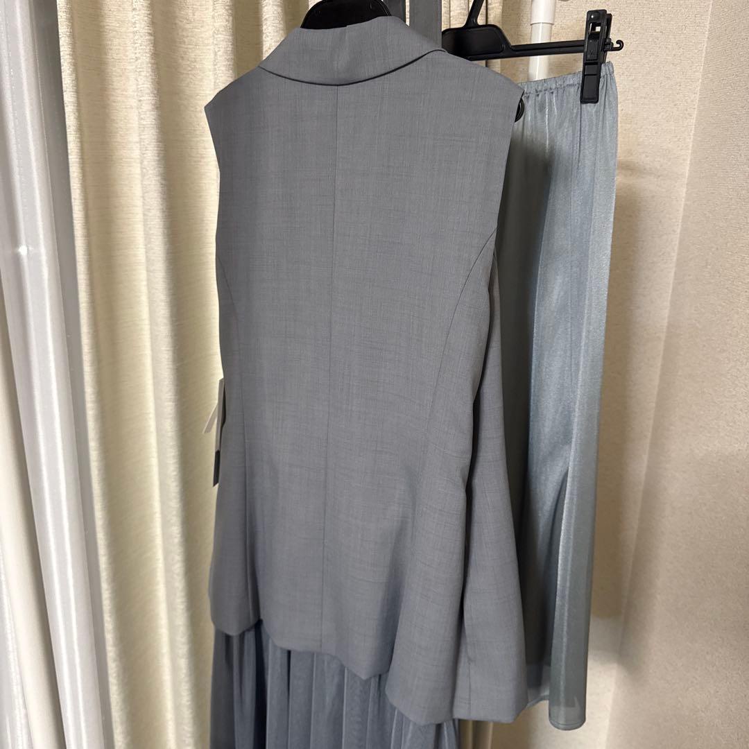 新品★テーラーチュールワンピース 希少サイズ38 行事 イベント卒業式 入学式