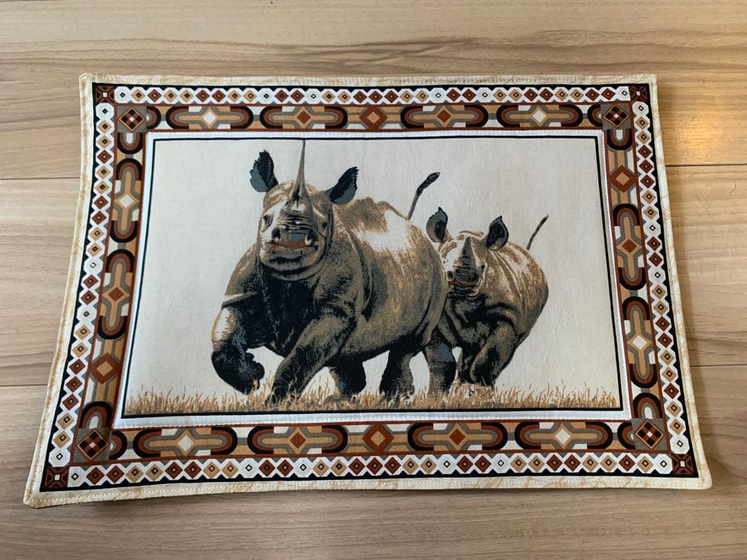 南アフリカ　動物イラスト ランチョンマット 6枚セット