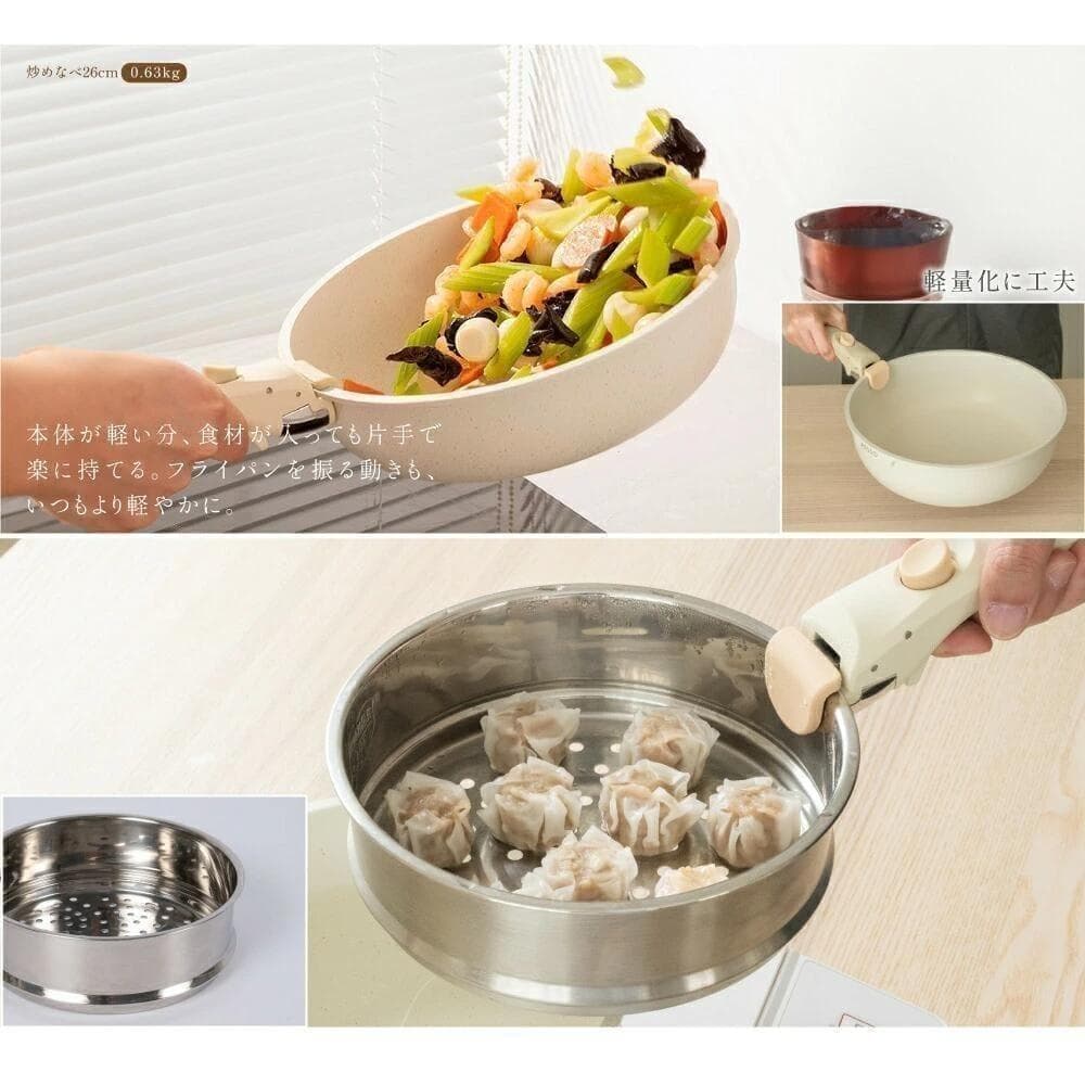 未開封✨PASSO 取っ手が取れる フライパン IH・ガス火対応 19点セット