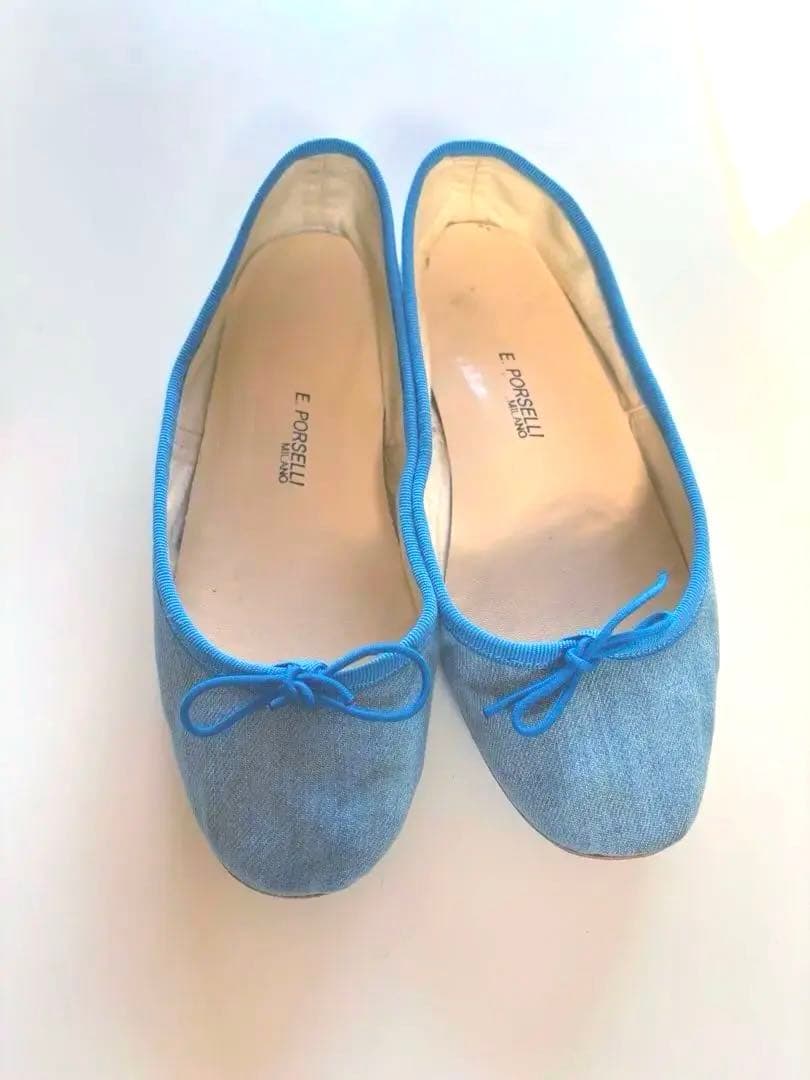 E. Porselli デニム　サイズ38 バレエshoes