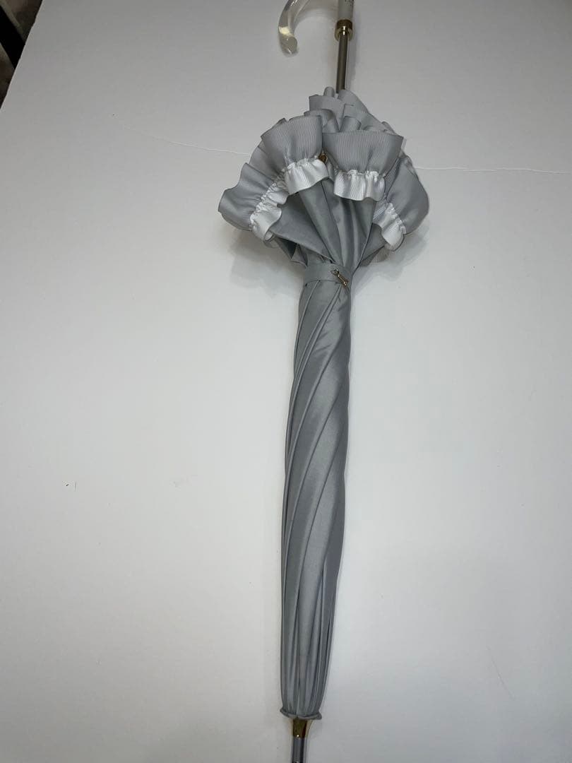 LANVIN en Bleu /ランバンオンブルー/ グレー フリル日傘 グレー