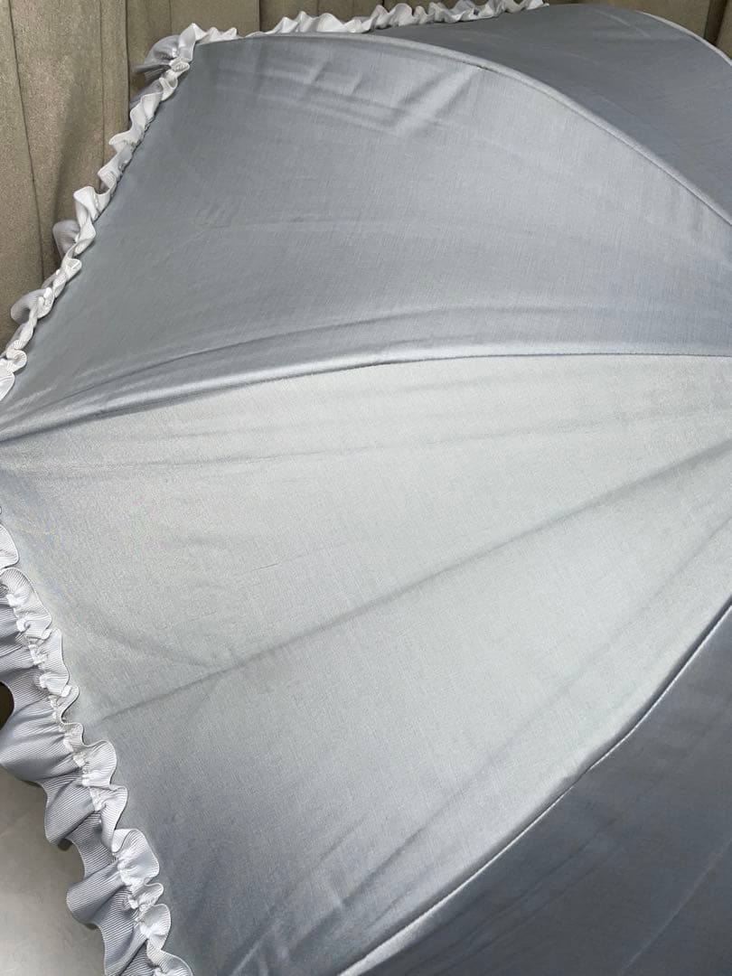 LANVIN en Bleu /ランバンオンブルー/ グレー フリル日傘 グレー