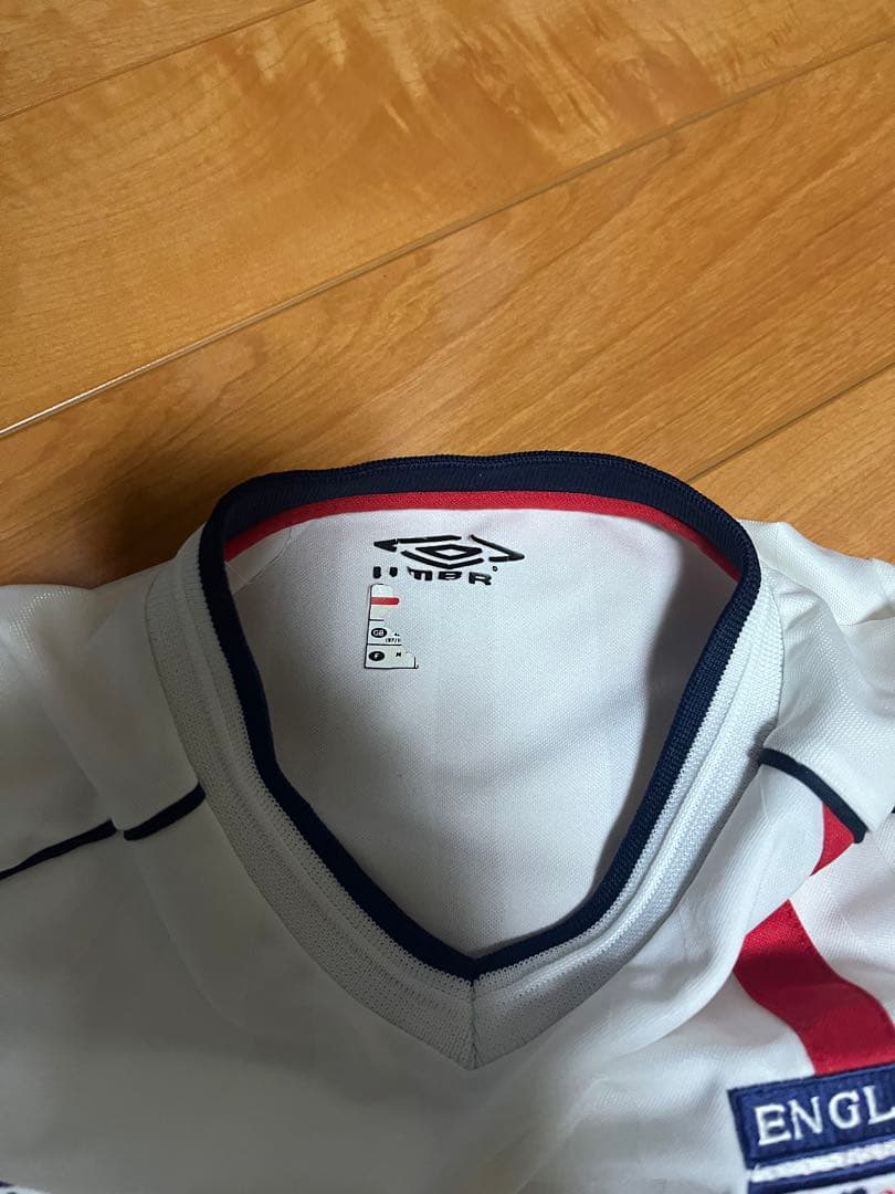 イングランド代表 Umbro ホワイト長袖シャツ