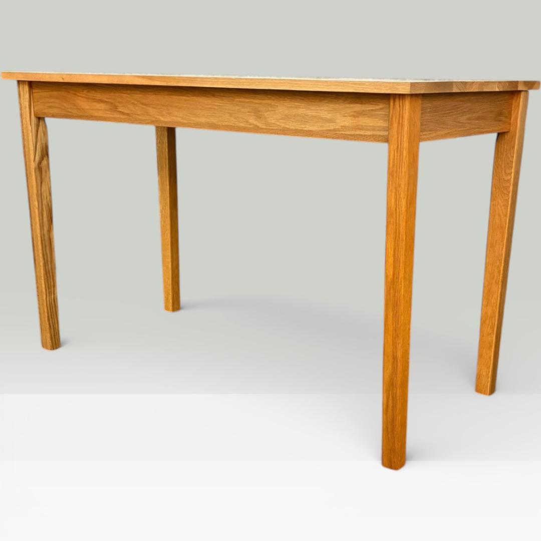 美品　無印良品　デスク　オーク　無垢材　机　引き出し付　天然木