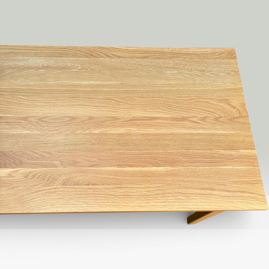 美品　無印良品　デスク　オーク　無垢材　机　引き出し付　天然木