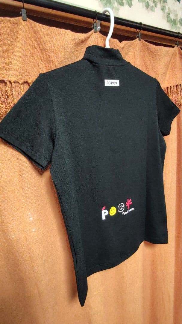 パーリーゲイツレディースモックネック 半袖カットソー ネイビー サイズ2