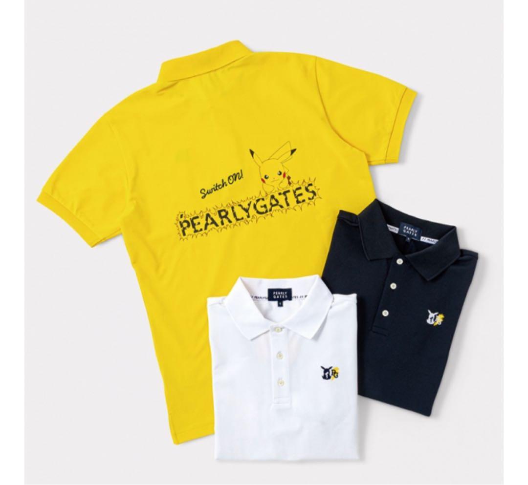 人気完売パーリーゲイツピカチュウ半袖ポロシャツトップス イエローサイズ5