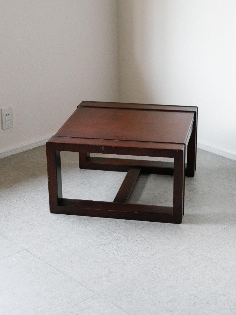 ヴィンテージ 木製 座卓 コーヒー ローテーブル 古家具 レトロモダン