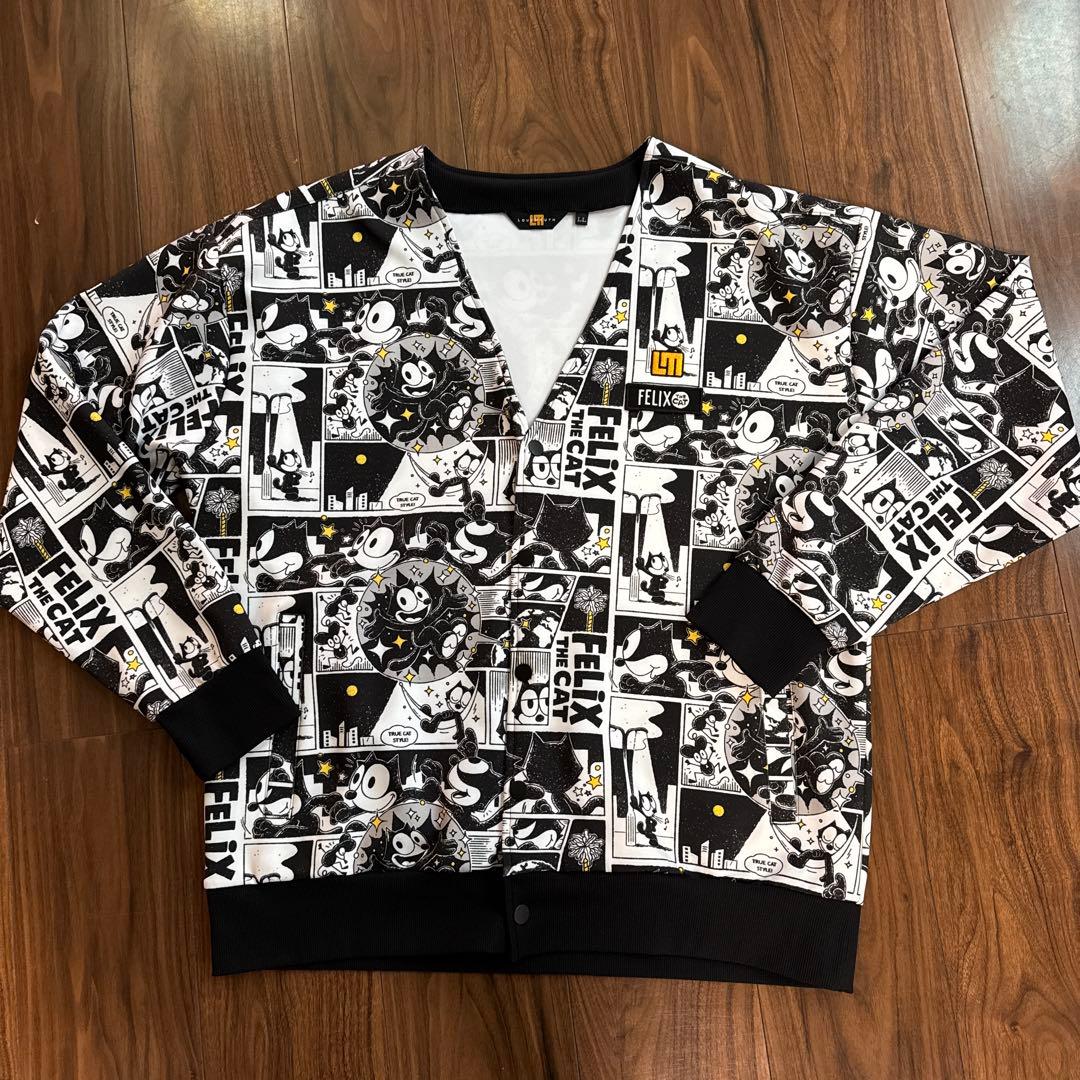 ラウドマウス×フィリックス　メンズ カーディガン　LL ブラック
