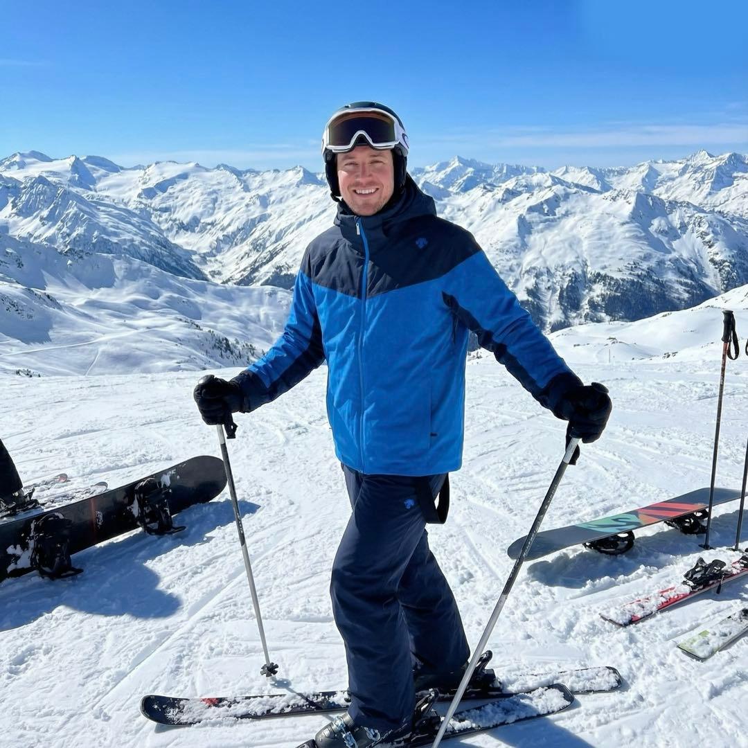 デサント　サイズO スキー　スノーボード ウェア　上下セット　ブルー　ネイビー