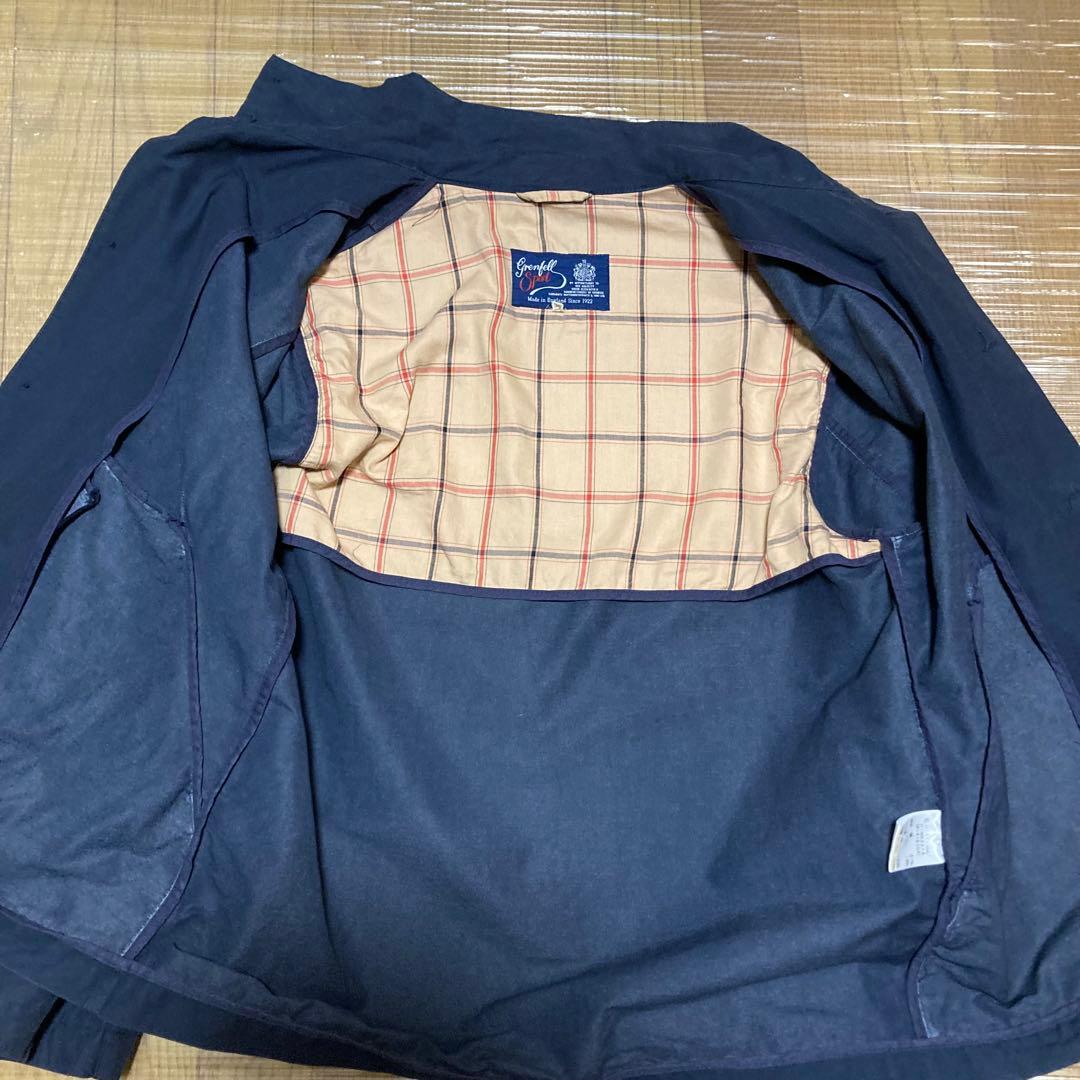英国製 グレンフェル Grenfell スポーツジャケット 36 紺