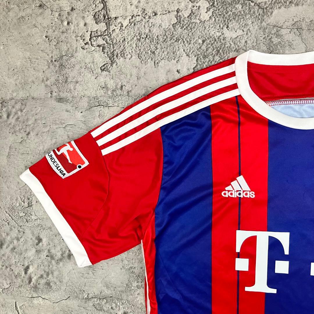 adidas バイエルン・ミュンヘン ゲームシャツ 古着 刺繍 企業ロゴ XL