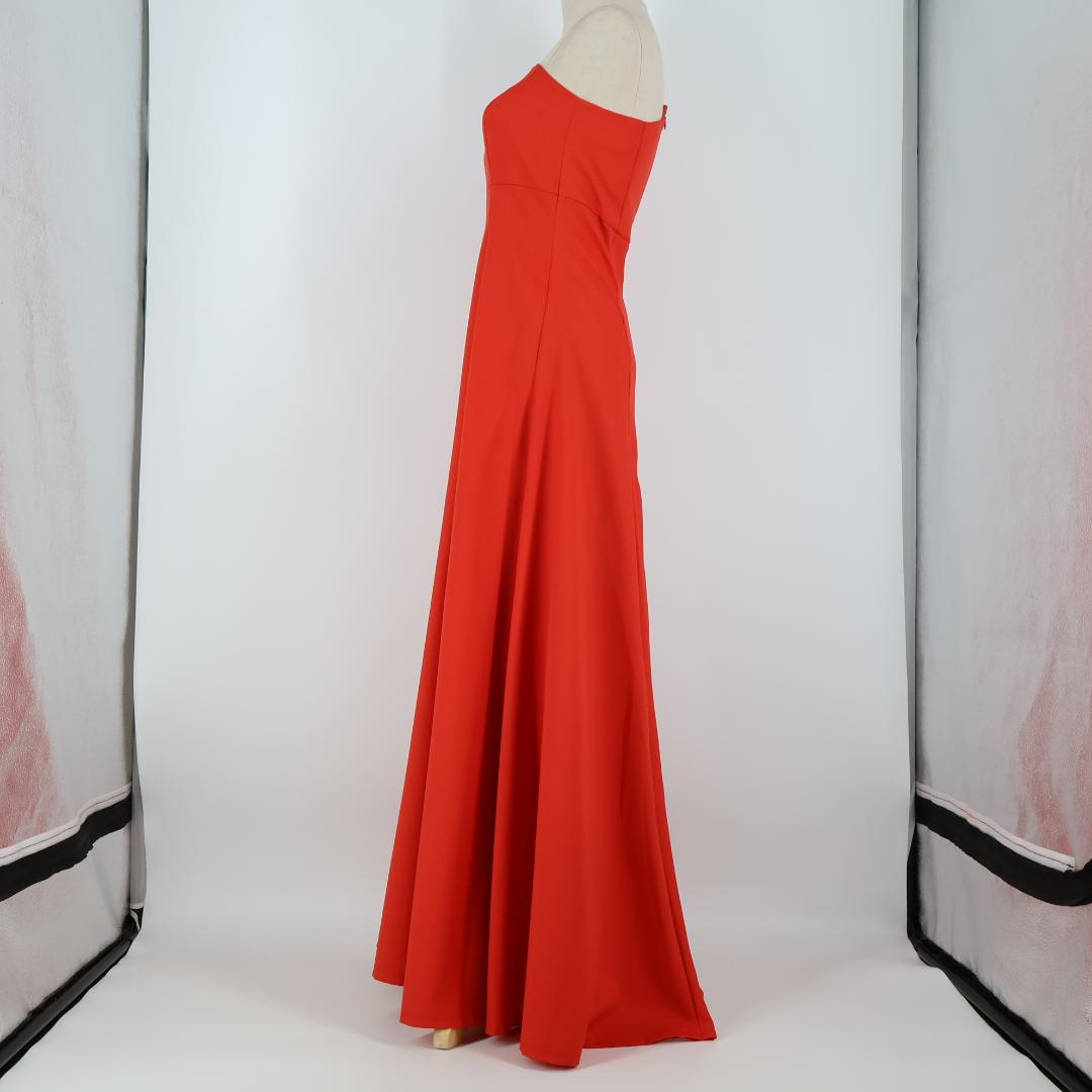 【美品 日本製 フラダンス衣装】レッド EKOLU EHIKU ワンピース