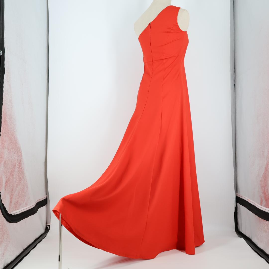 【美品 日本製 フラダンス衣装】レッド EKOLU EHIKU ワンピース