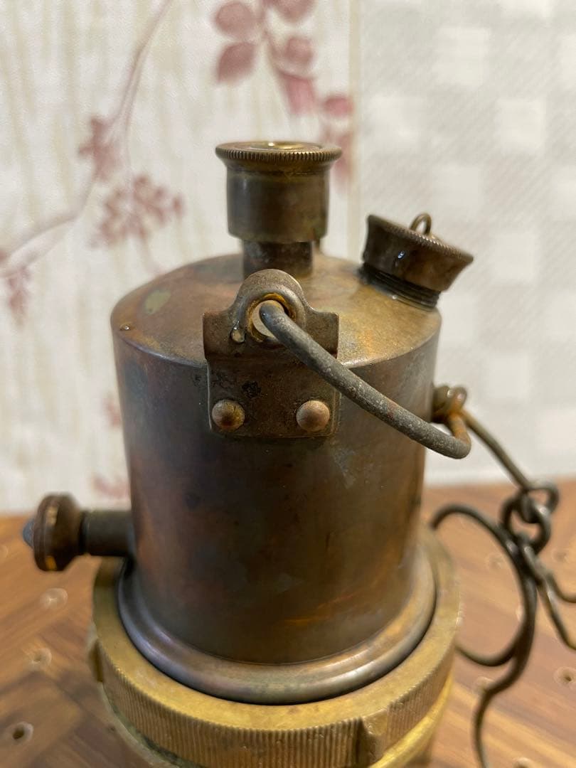 カーバイトランプ 真鍮 ヴィンテージ