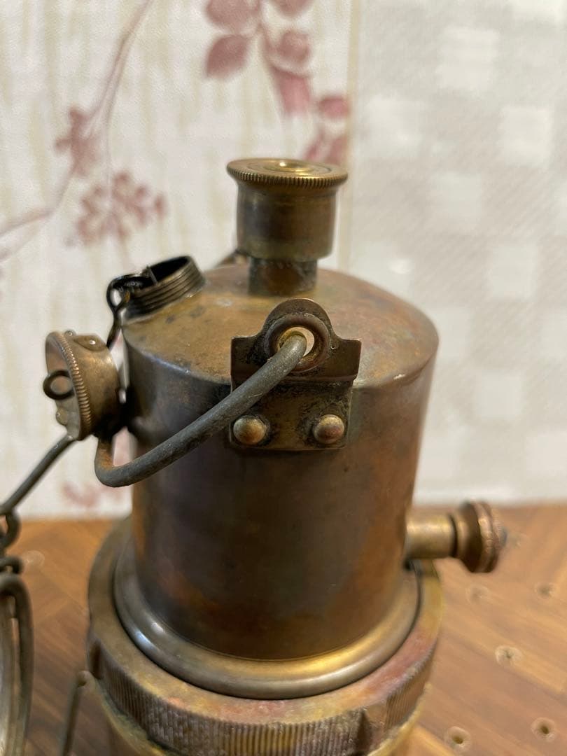 カーバイトランプ 真鍮 ヴィンテージ