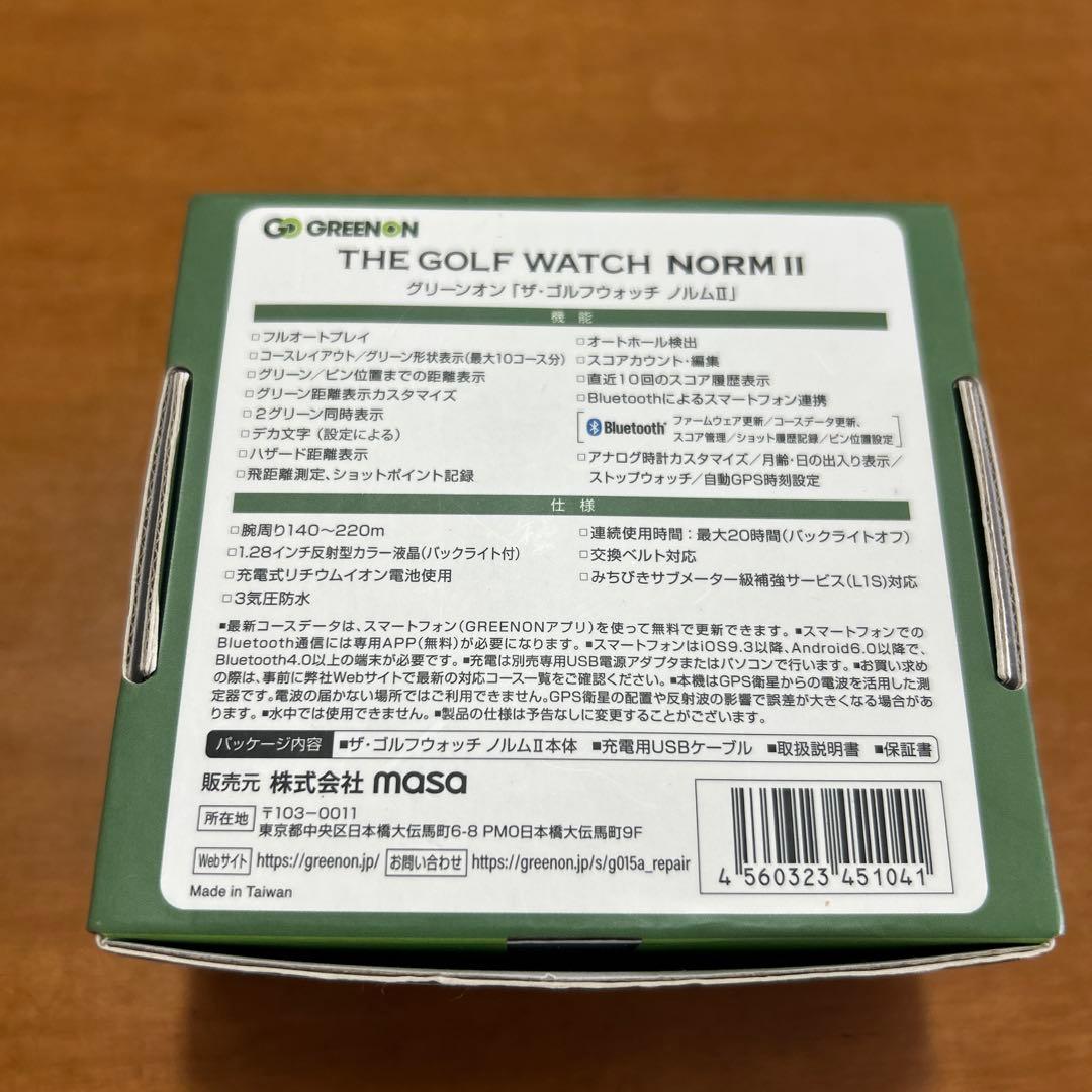 美品 GREENON GOLF WATCH NORM II GPSナビ
