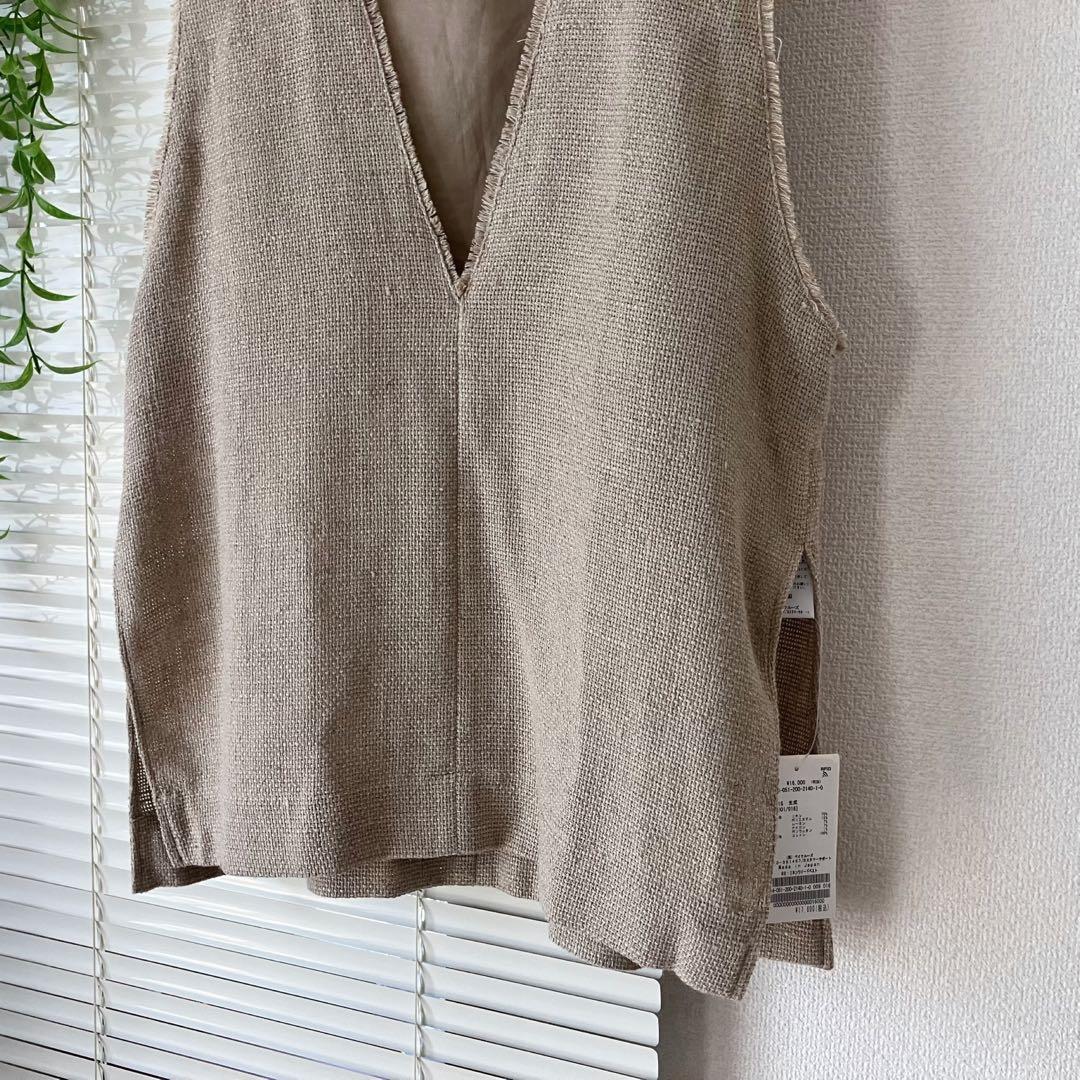 【新品】Spick & Span リネンツイードベスト ベージュ