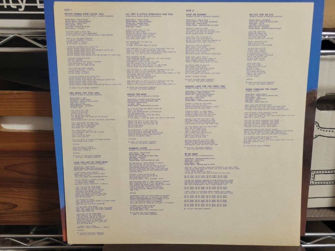 Byrne and Barnes『An eye for an eye』 日本盤