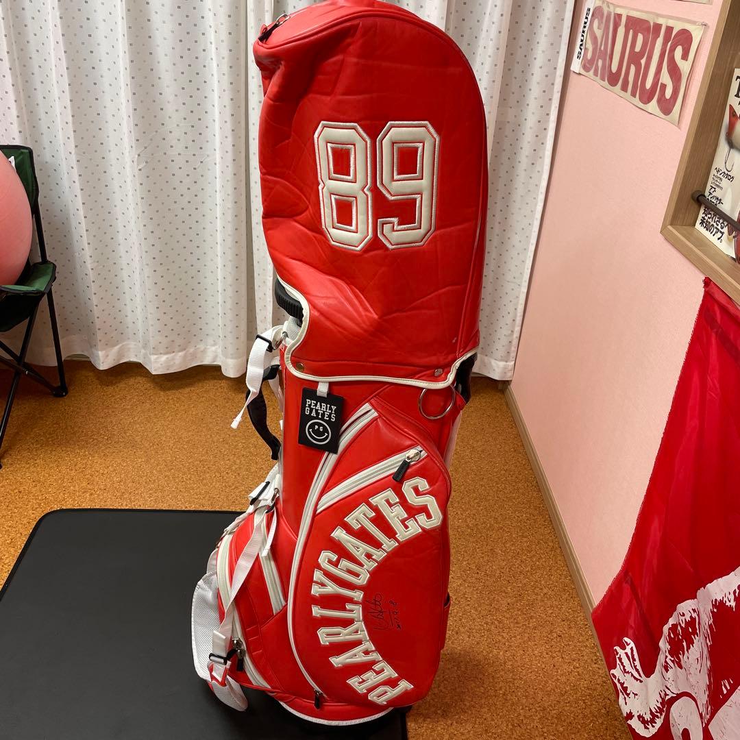 PEARLY GATES ゴルフバッグ　スタンド付　ショルダー付　サイン入り