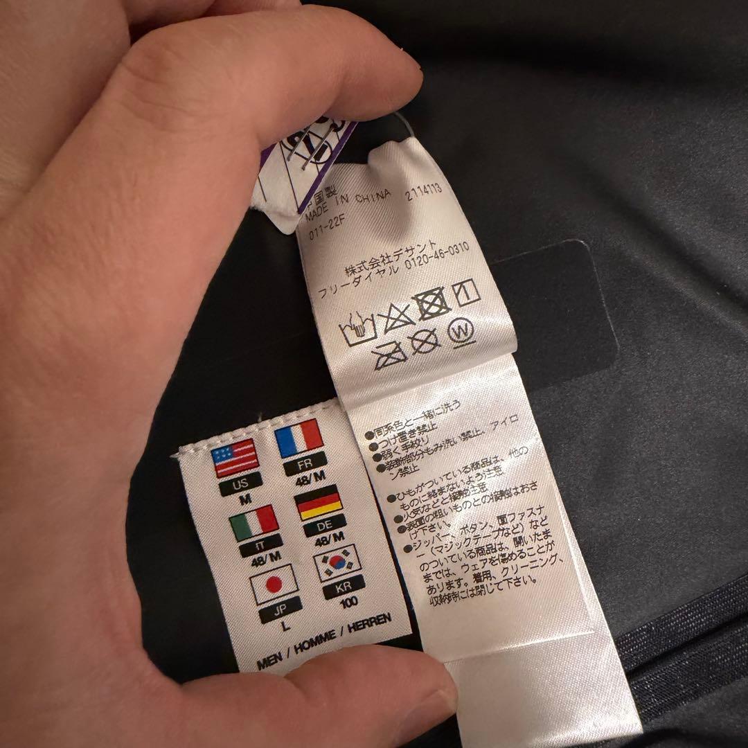 近年極美品Lサイズ　デサントオルテライン　ロングコート　ハードシェル　ブラック