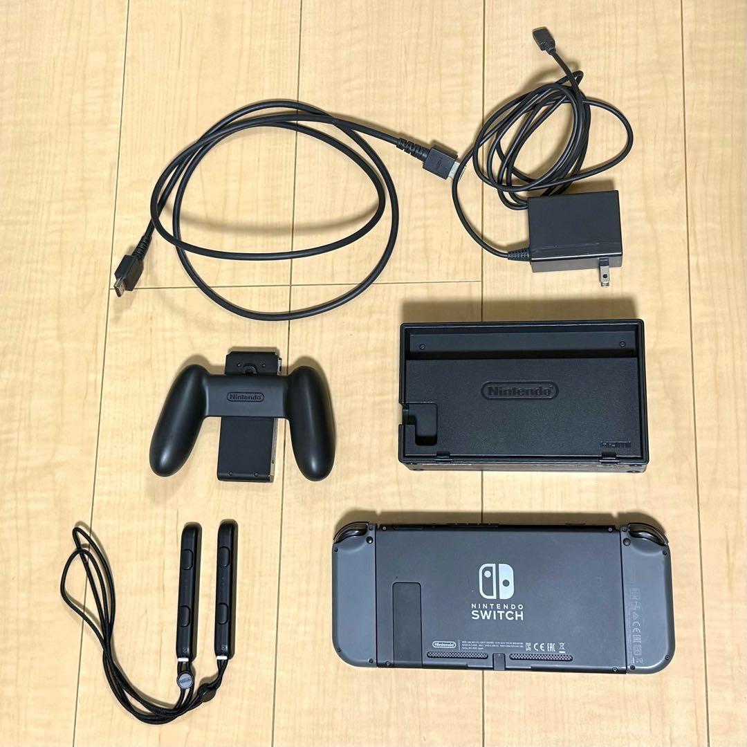 Nintendo Switch グレー 本体 付属品付き 箱あり 動作確認済み