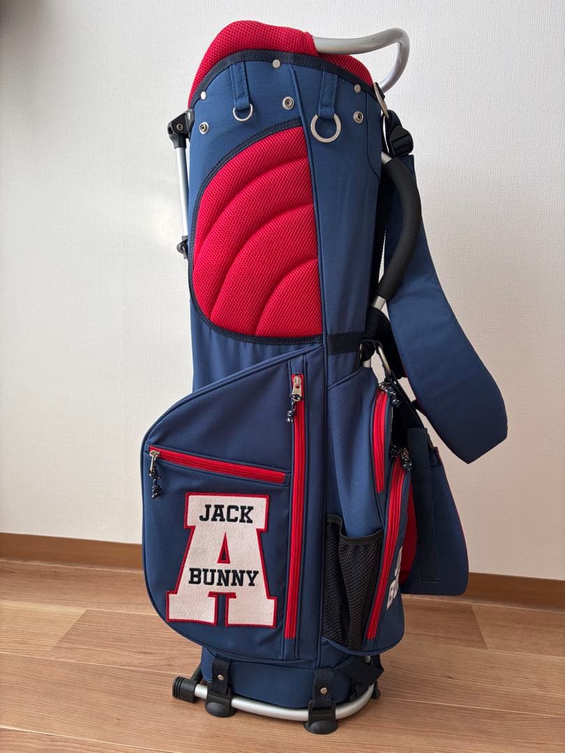 ★ジャックバニー★スタンドキャディバッグJack Bunny!!ネイビー×レッド