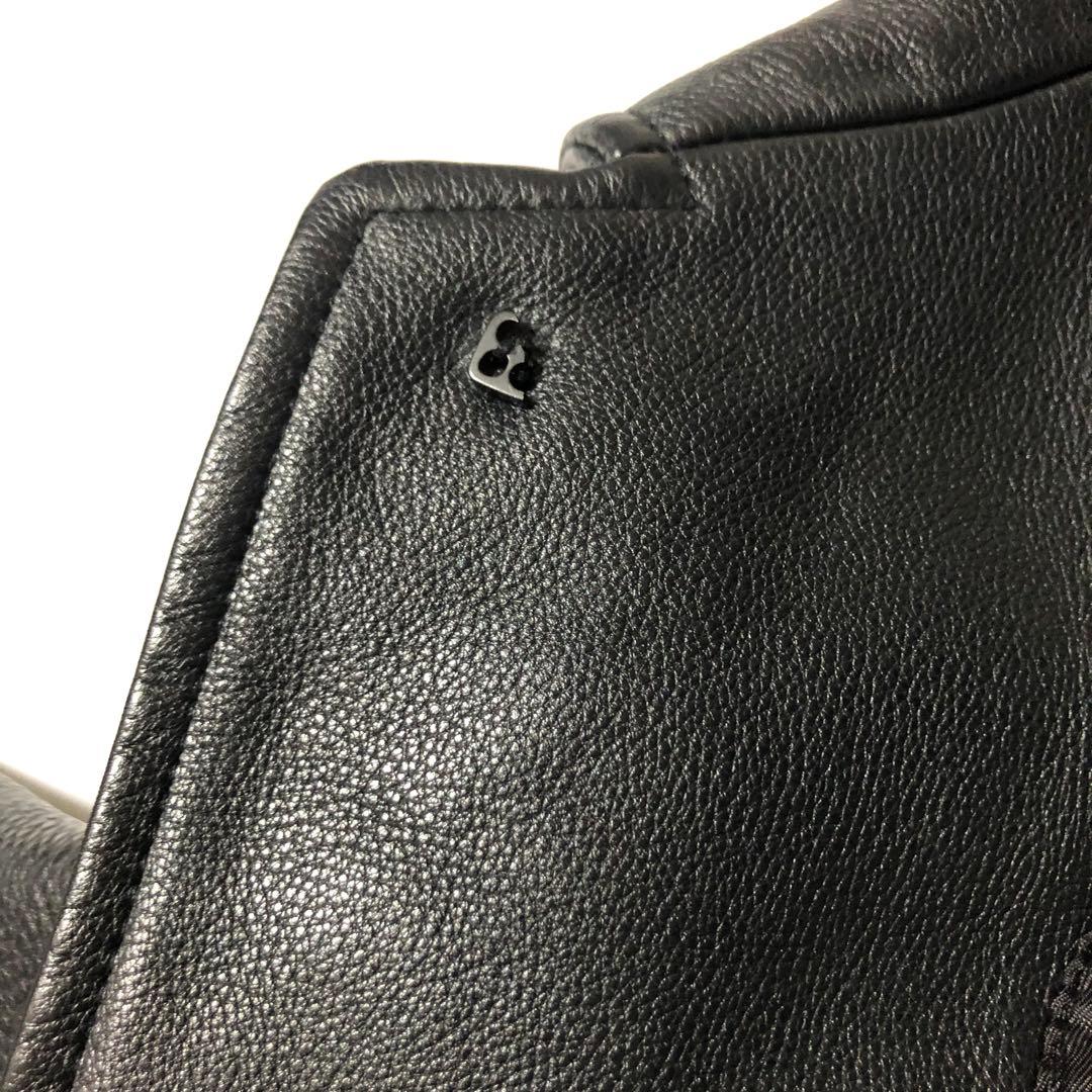 【美品】OLD GAP レザー ジャケット カーコート 黒 S シングル 90s