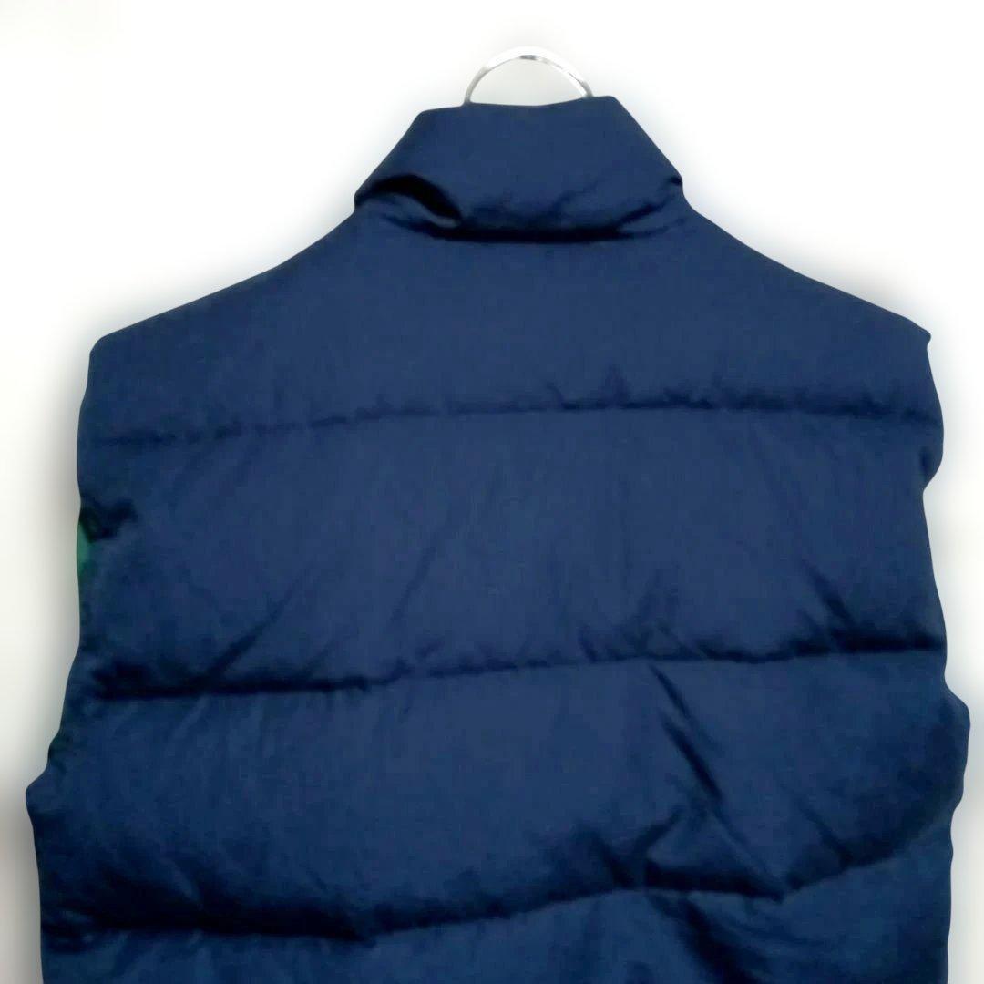 白タグ★Eddie Bauer エディバウアー　ダウンベスト　メンズL 紺　古着