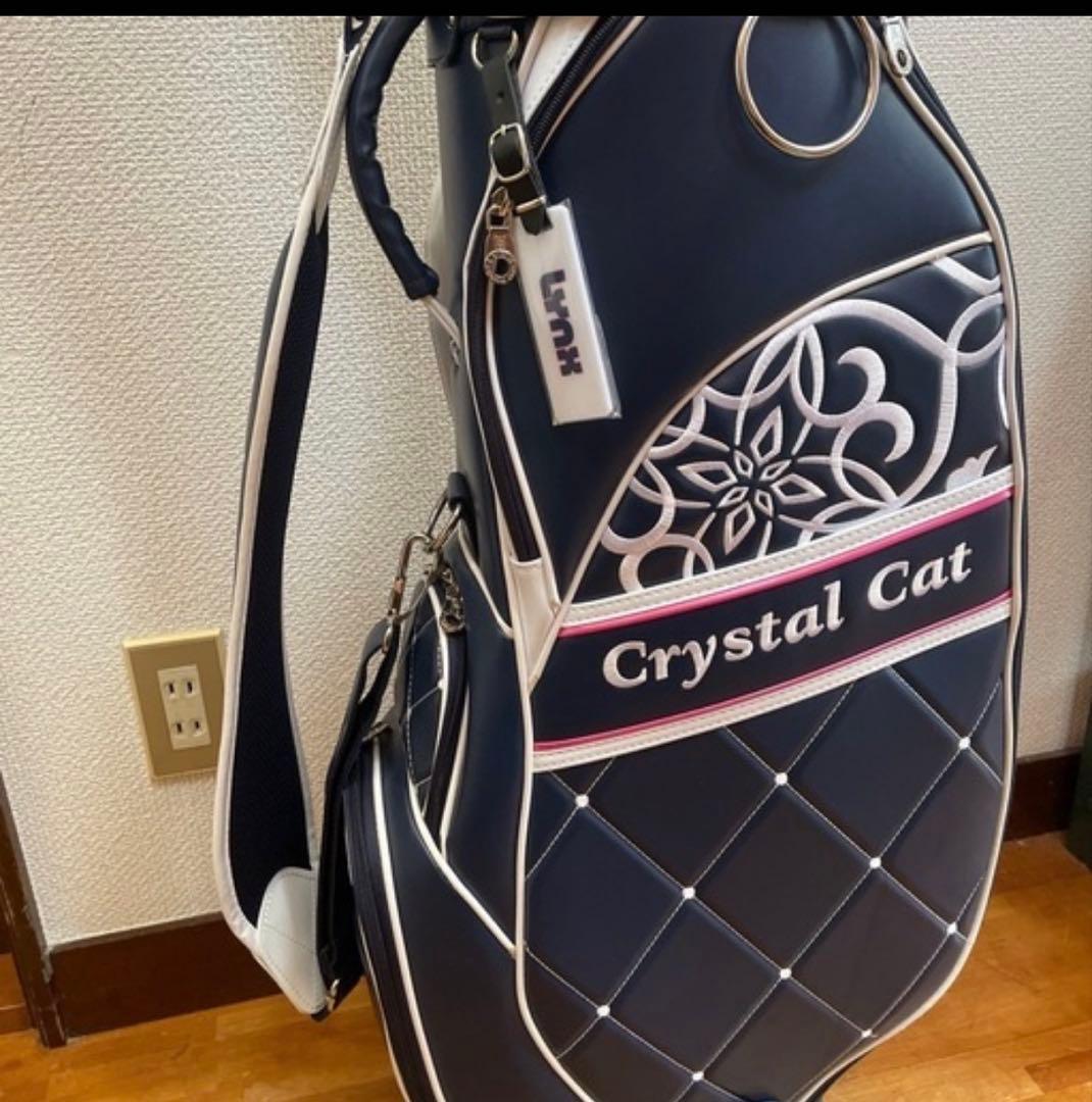 Crystal Cat ゴルフバッグ ネイビー　レディース