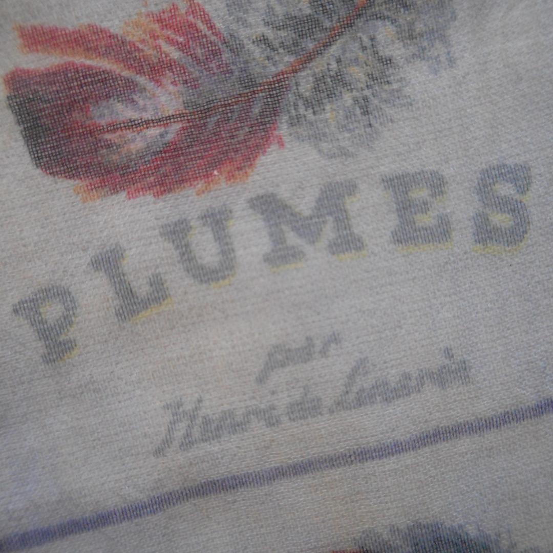 HERMES PLUMES プリュムス 羽根 スカーフ 40