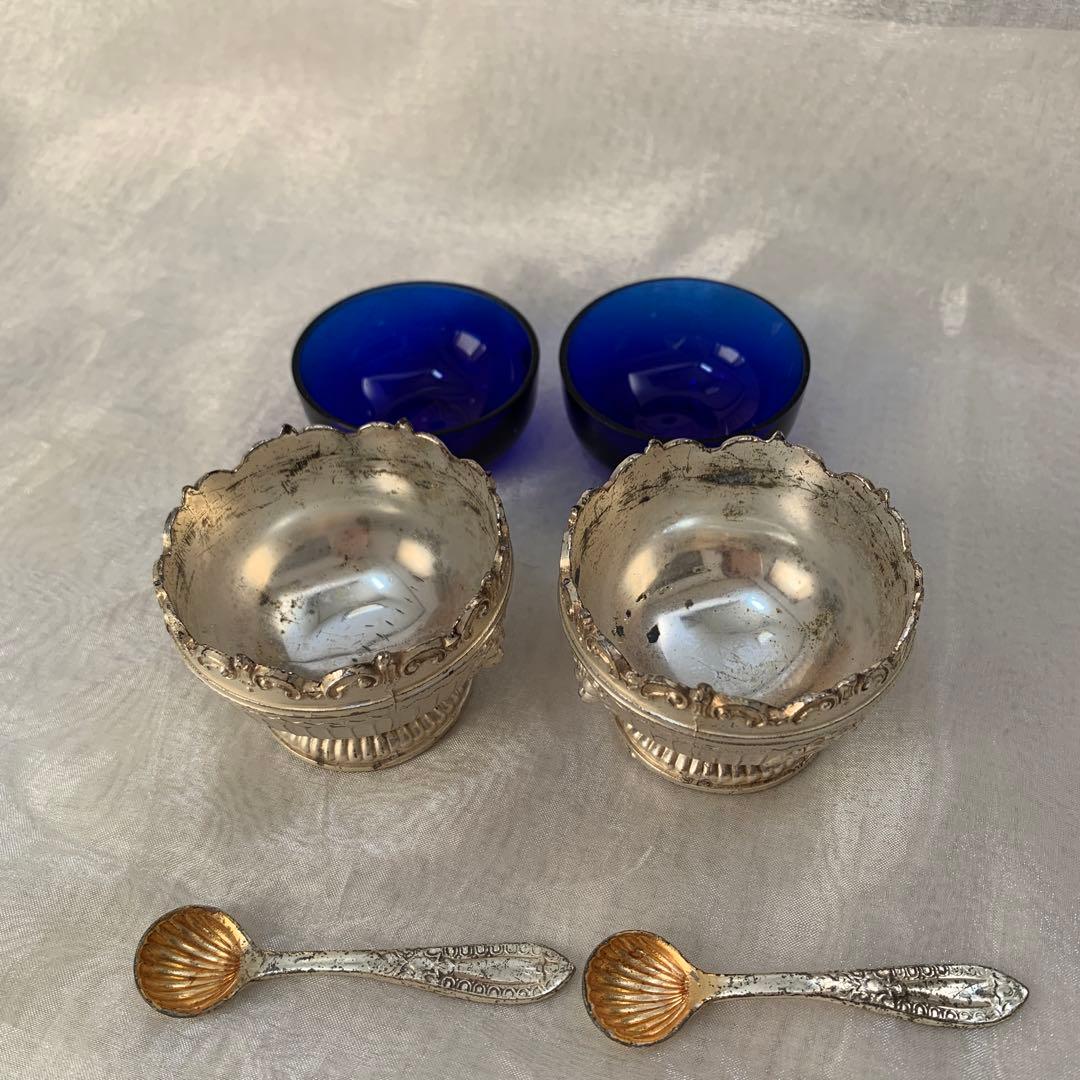 アンティーク　希少　銀製品　調味料入れ　骨董　日本製