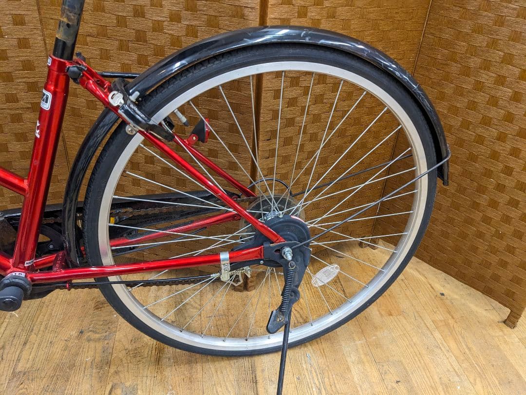 U070 普通自転車　27インチ 6段変速 レッド