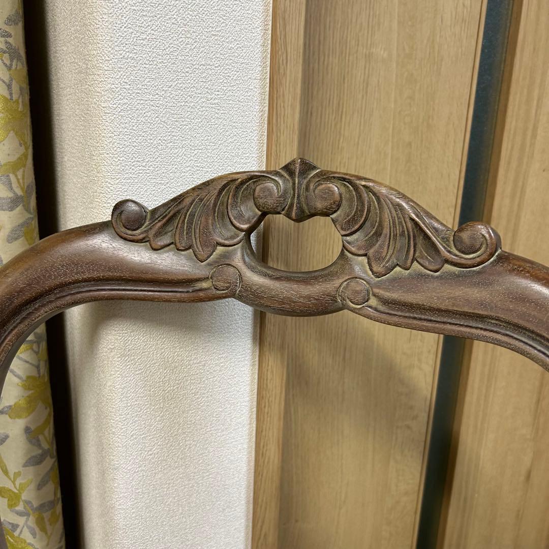 アンティーク　ヴィンテージ風　ヨーロピアン調　マホガニー×ラタン　チェア