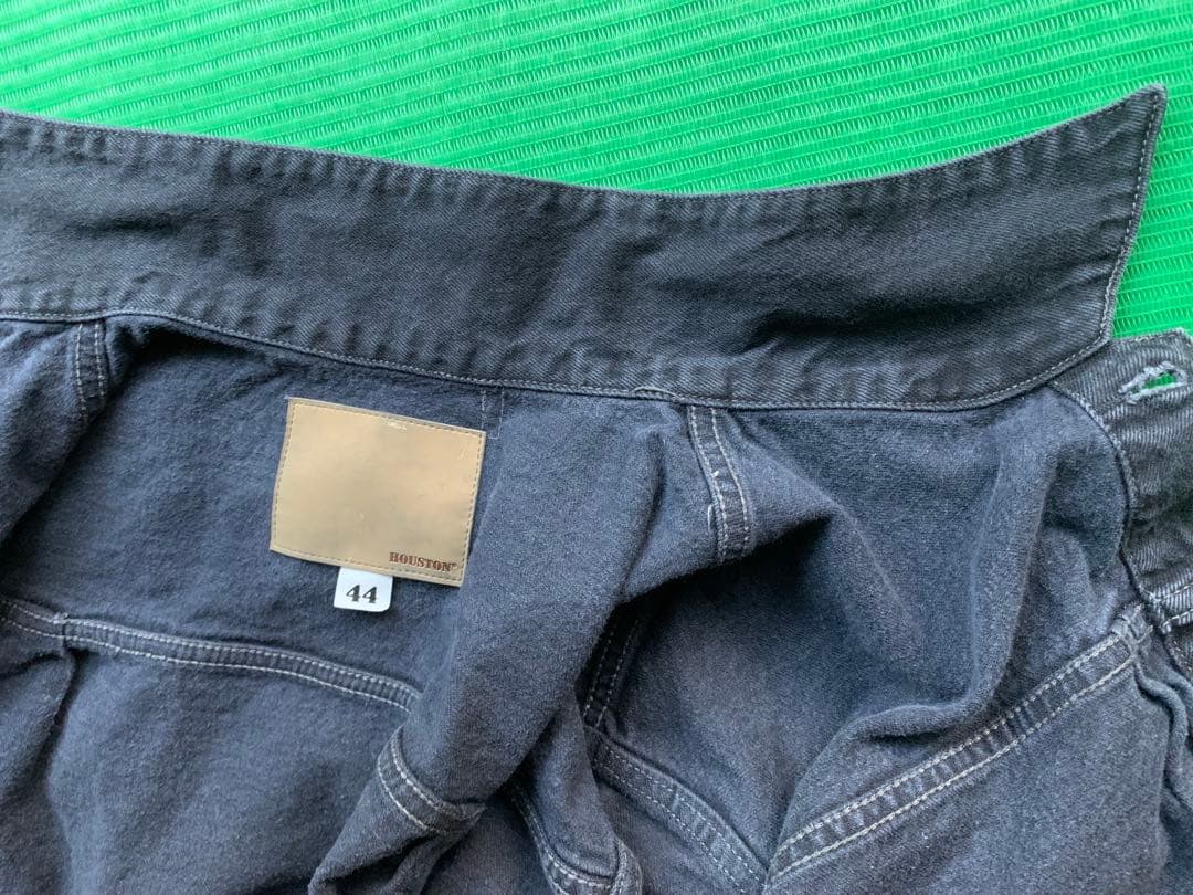 HOUSTON ブラック デニム ジャケット 2nd タイプ コーンデニム 44