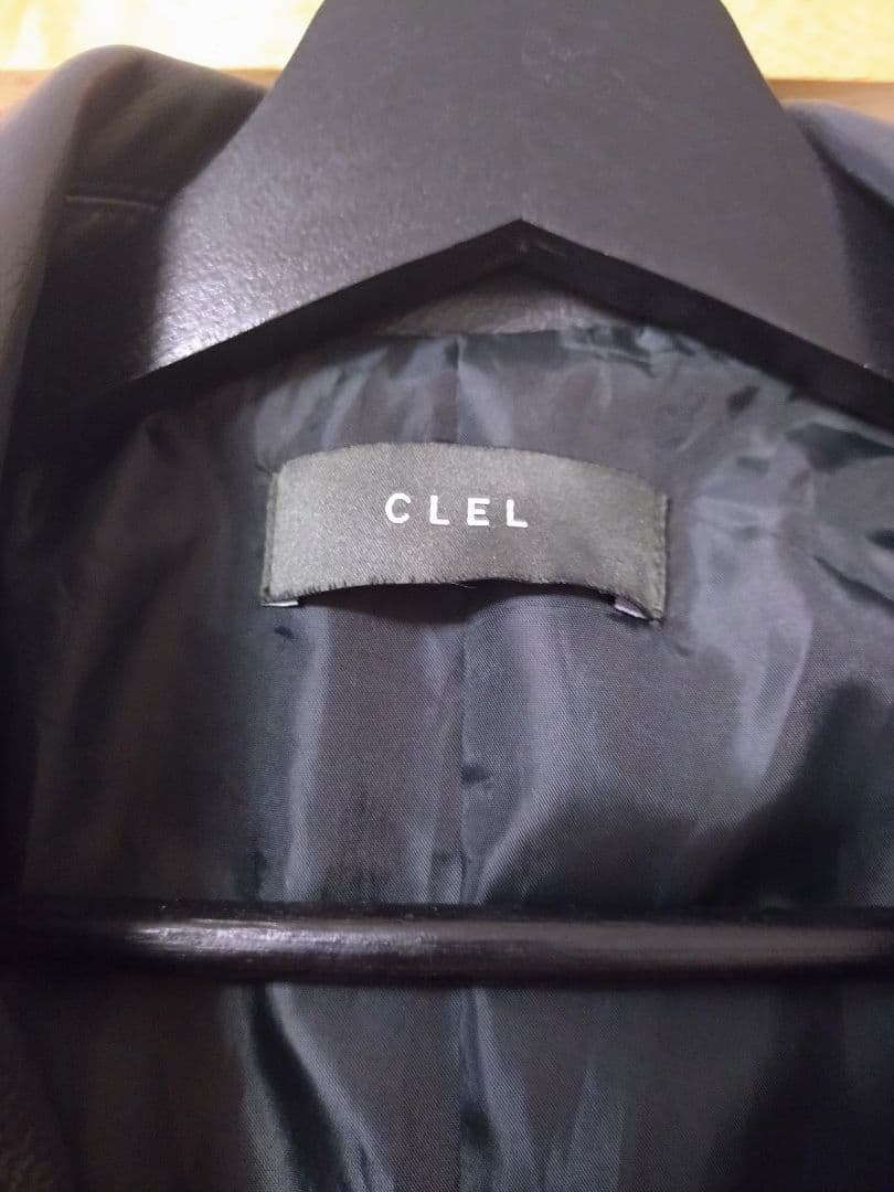 【CLEL】クレイル 　ライダースジャケット 　チャコールグレー　ＸＳ