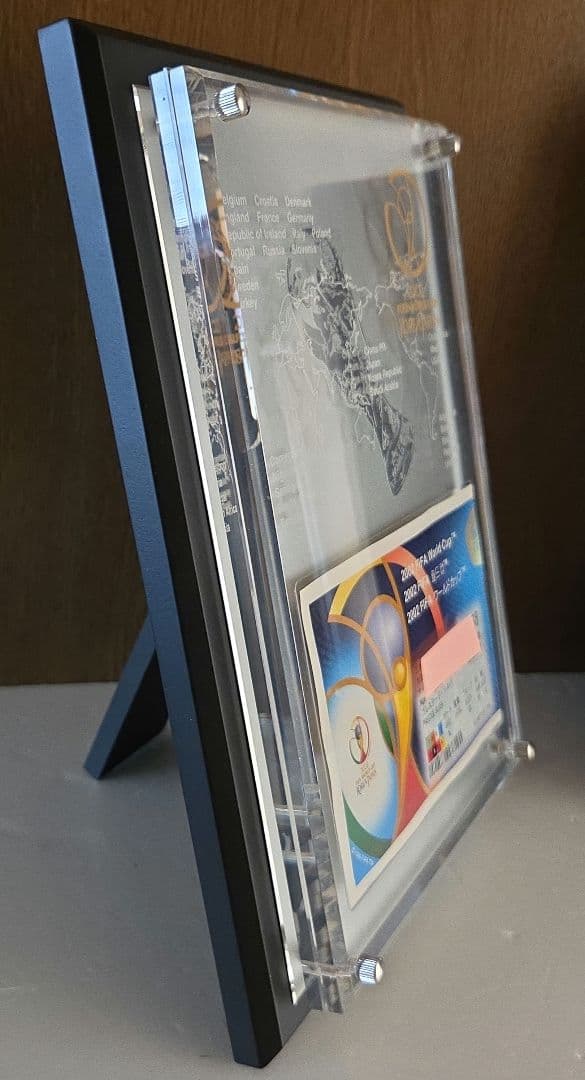 2002 FIFA World Cup 記念品　チケットホルダーアクリルプレート